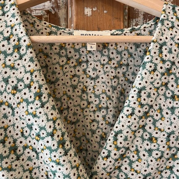 Monteau Floral Wrap Blouse - Picture 3 of 6